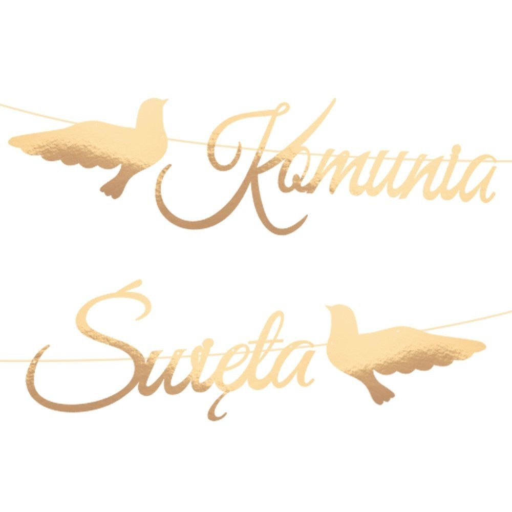 Baner Złoty Komunia Święta Gołąbki