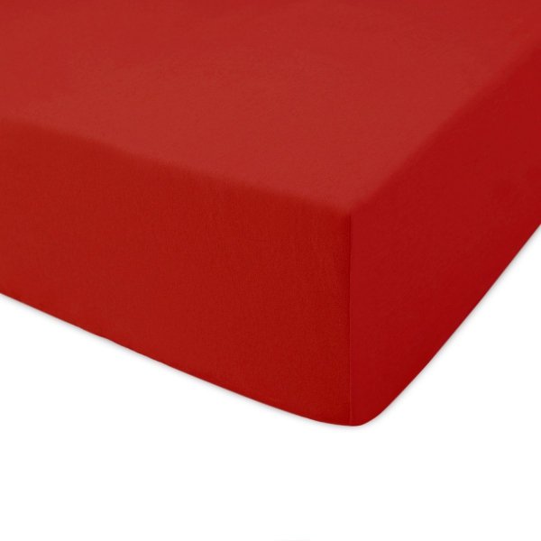 Prześcieradło jersey 160x200 z gumką wz. D029 ( czerwony)