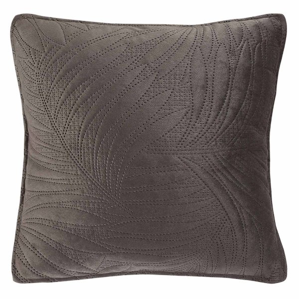 Poszewka pikowana BELLA 40x40 wz. dark grey