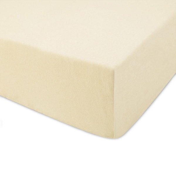 Prześcieradło jersey 120x200 z gumką wz. D019 (kremowy)