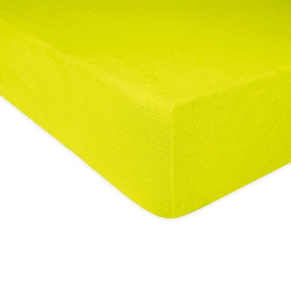 Grube Prześcieradło FROTTE 90x200 na gumkę wz. 034 limonka