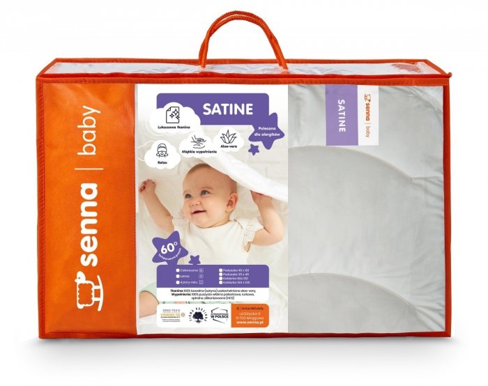 Komplet Inter-Widex Satine - kołderka 100x135, poduszka 40x60