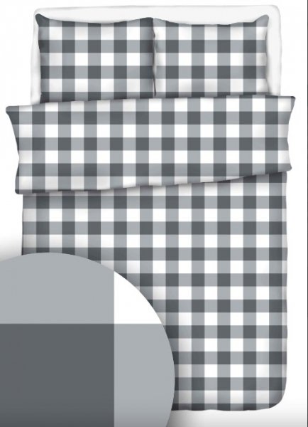 Pościel kora PREMIUM 140x200, 100% bawełna wz. Kratka Ikea