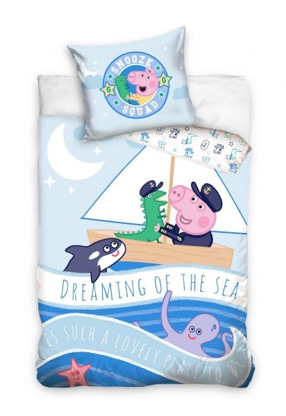 Pościel dziecięca Licencyjna do łóżeczka Świnka Peppa 100x135 wz. PP2020012-BABY