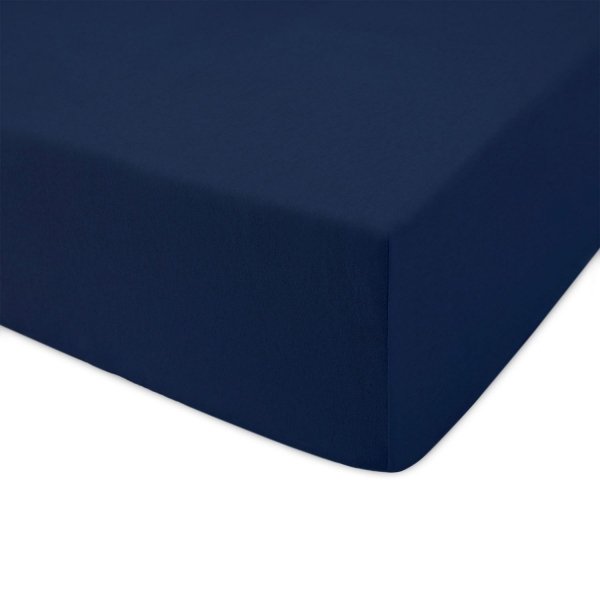 Prześcieradło jersey 160x200 z gumką wz. D026 (ciemny granat)
