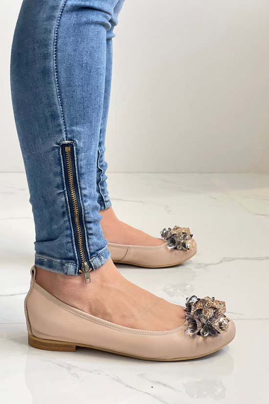 Baleriny damskie 92/117 Nude lico outlet