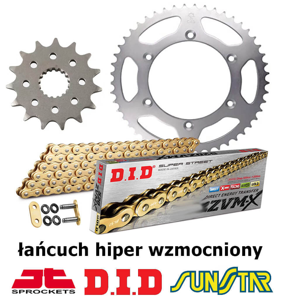 Honda Cb 250 Two Fifty 1992-2002 Zestaw Napedowy Did Hiper Wzmocniony Złoty Honda 1996 250 Cb 250
