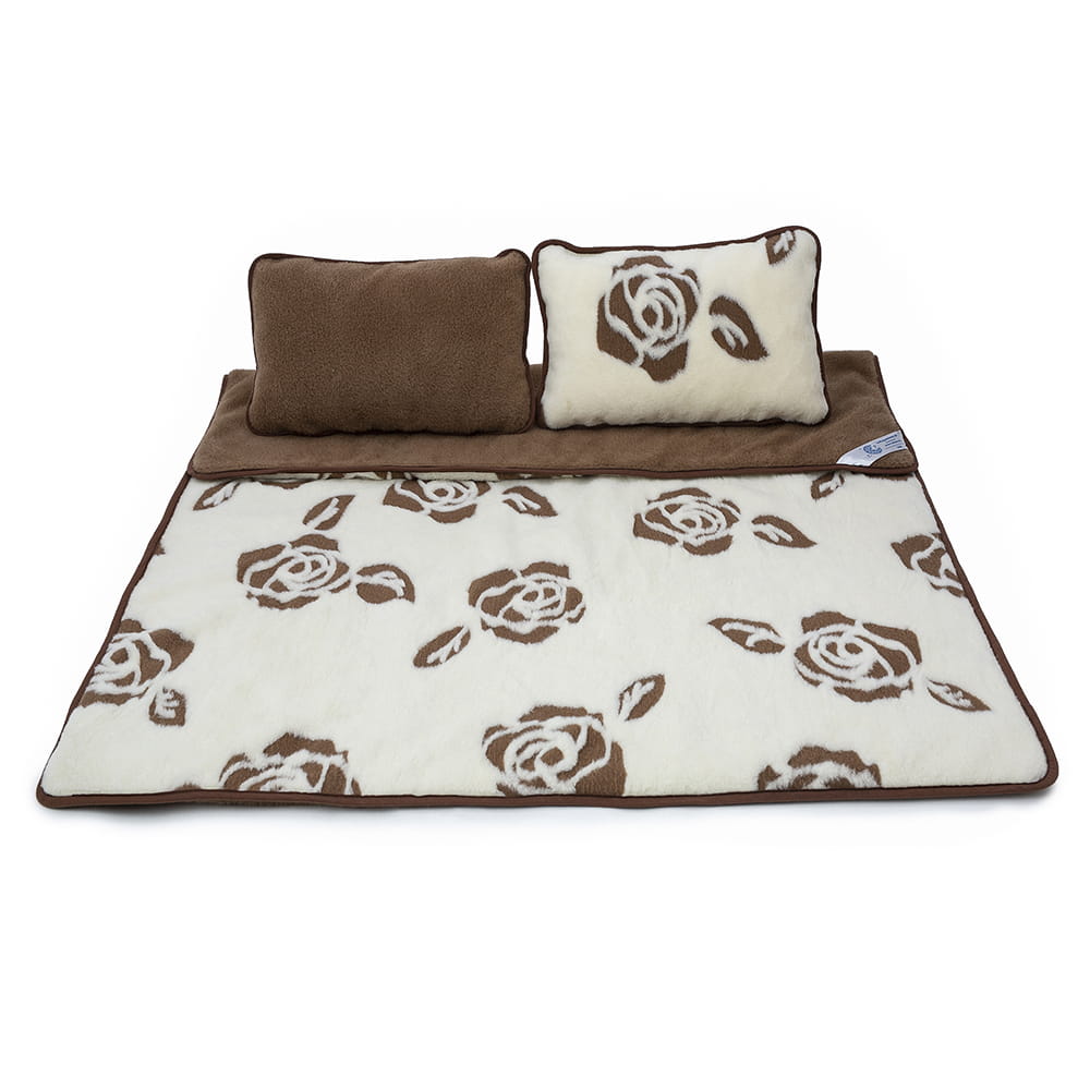 Pościel camel ciemny/kaszmir toscana (kołdra 160x200, 2x poduszka 40x60) (+-5cm)