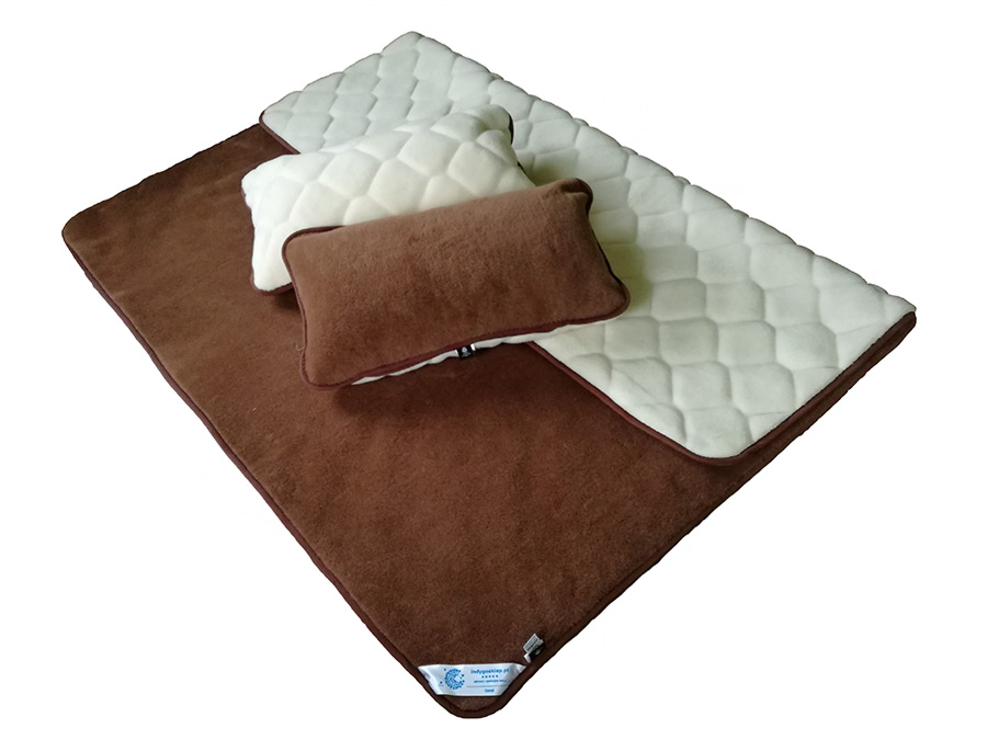 Komplet pościeli camel ciemny/kaszmir caro (kołdra 180x200, 2x poduszka 40x60) (+-5cm)
