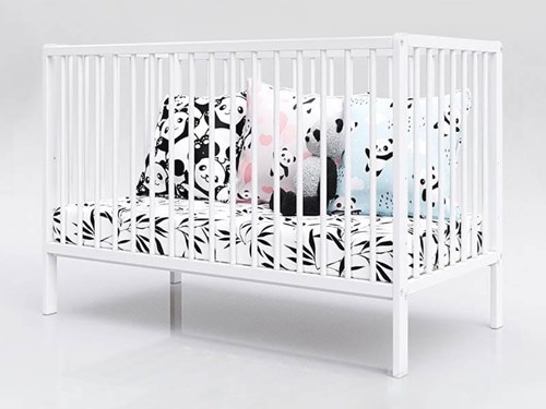 Łóżeczko drewniane Dominik 120x60 białe