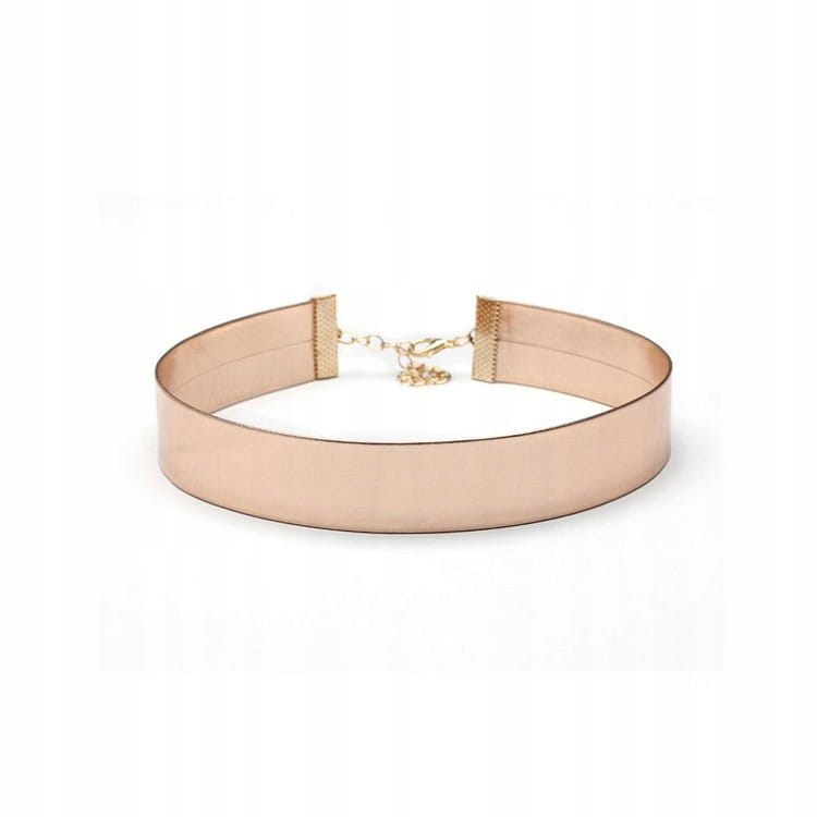 NASZYJNIK CHOKER METALICZNY -RÓŻOWE ZŁOTO - N468RZ