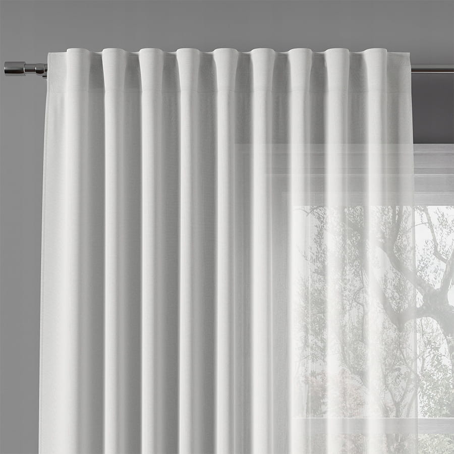 Zasłona gotowa batystowa Basic wys. 275x145 biała