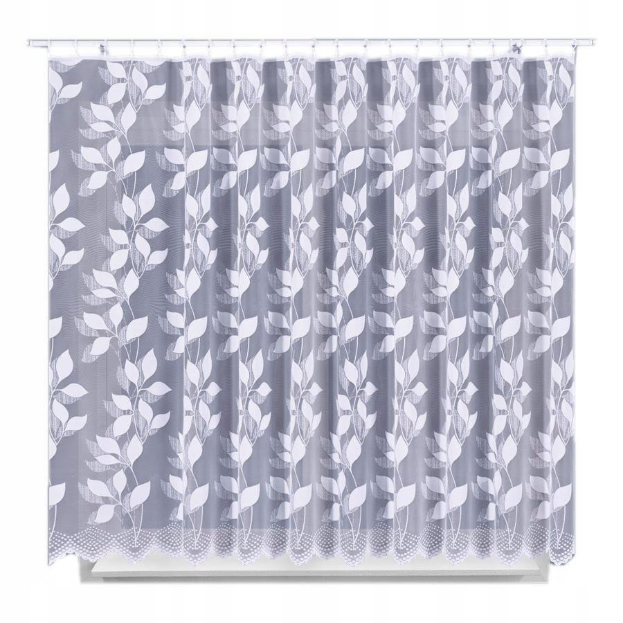 Firanka żakardowa 023083 - wys 180x500 cm - biała