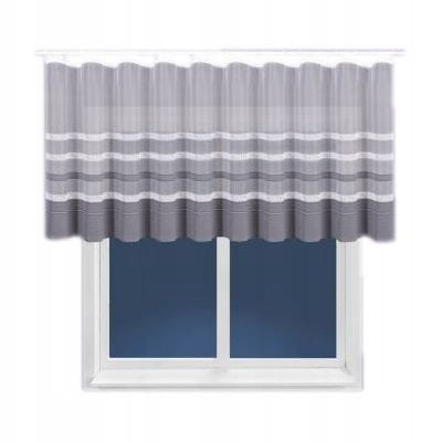 Firanka gotowa do kuchni 100x350 cm biel/szary