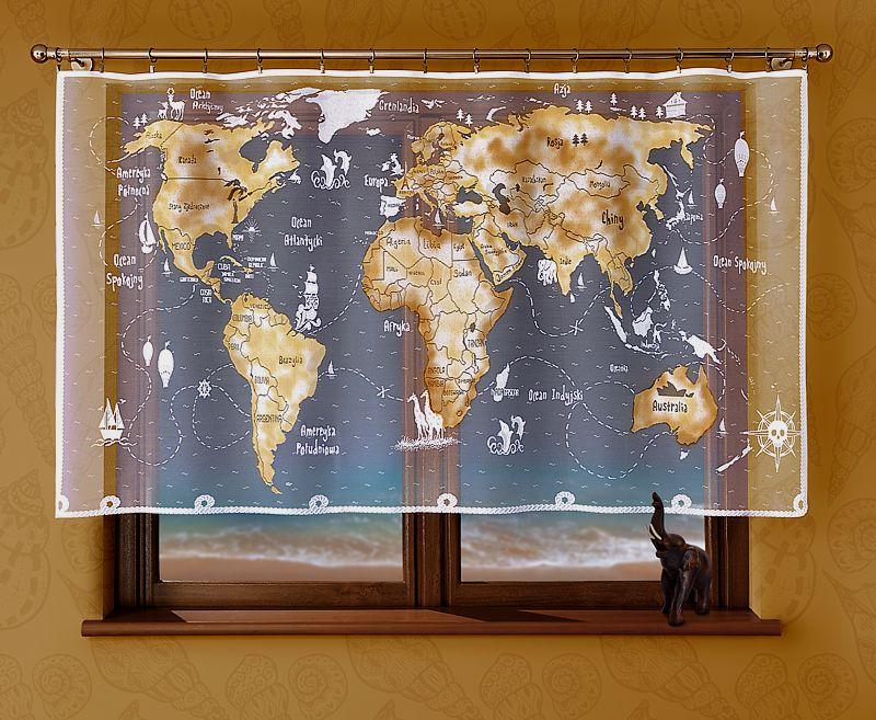 Firanka MAPA 215x120 cm