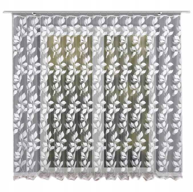 Firanka żakardowa 023083 wys250x500 cm - biała
