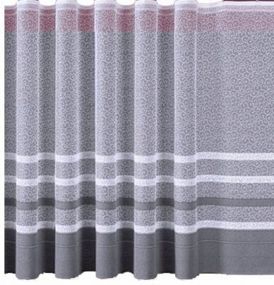 Firanka gotowa żakardowa wys 160 x 300 Biała/szara