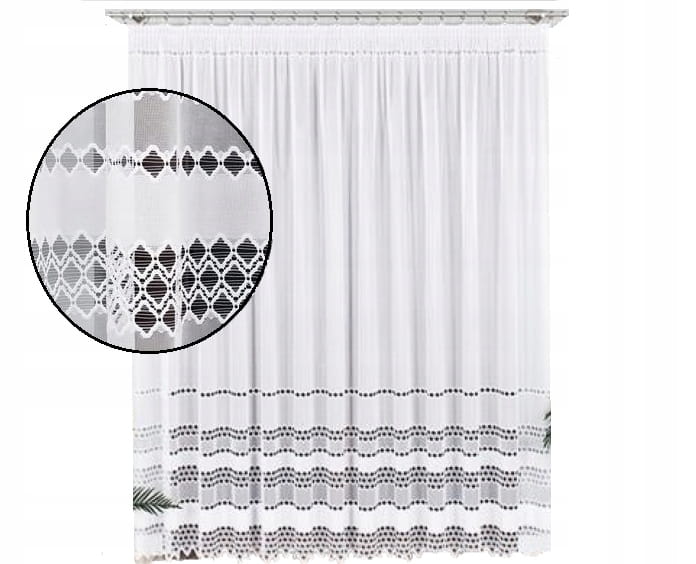 Firana żakardowa Filomena 180x240 - elegancka dekoracja do Twojego salonu