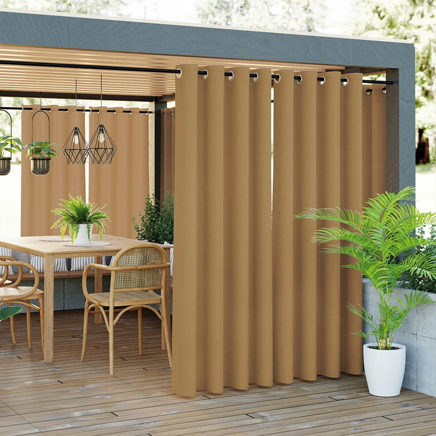 Zasłona Gardenia na przelotkach 240x140cm ciepły Brąz ZASŁONY NA ALTANĘ