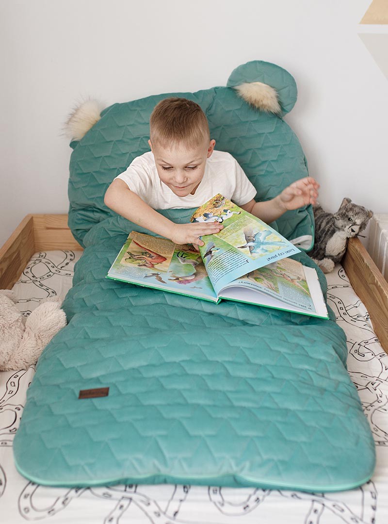 Śpiworek Kinder Hop Dream Catcher Leaves Ocean Green - 170x75 cm