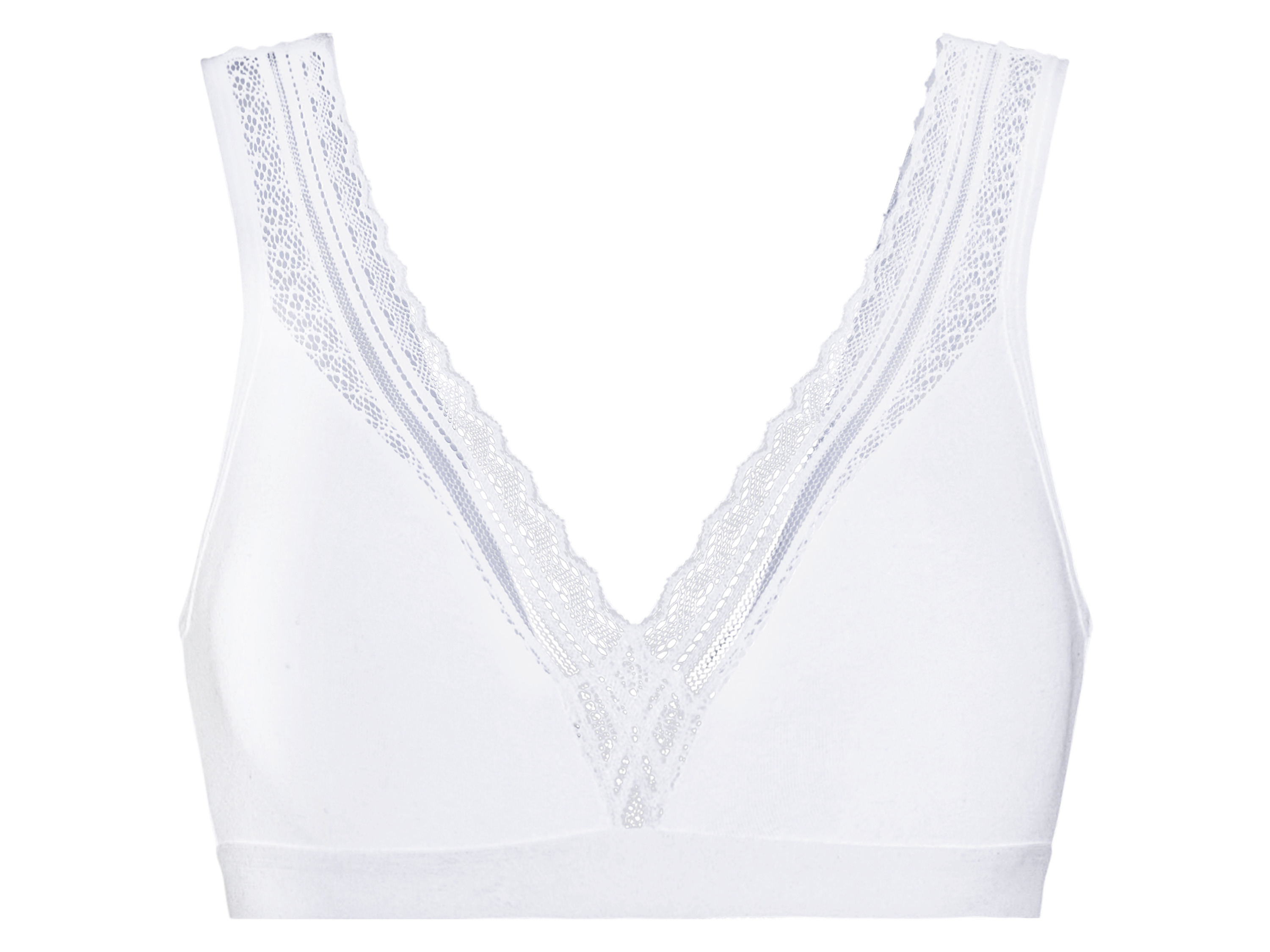 esmara Biustonosz bralette damski z koronką Biały, L44/46
