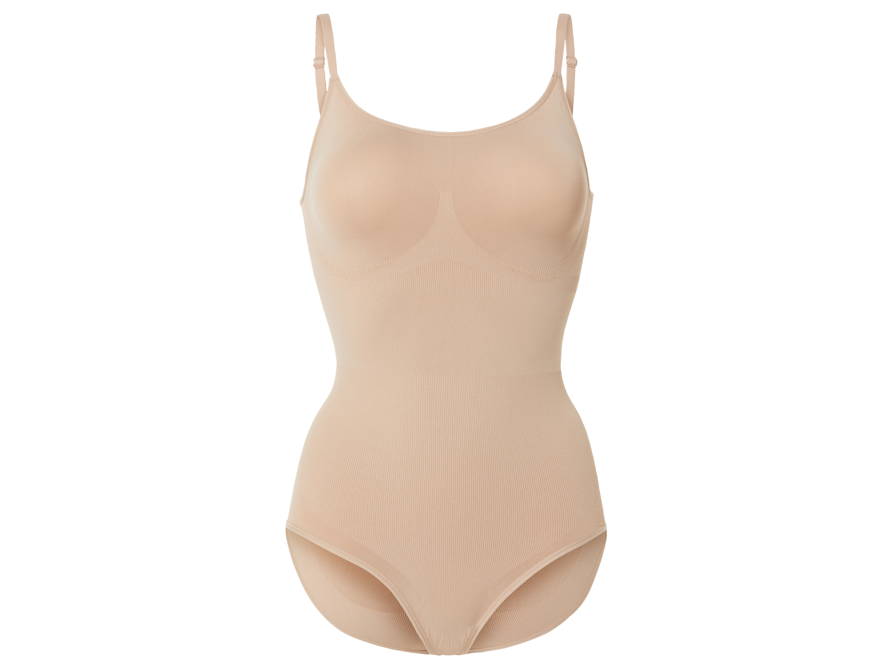 esmara Body damskie lekko modelujące, bezszwowe Xl48/50, Beżowy