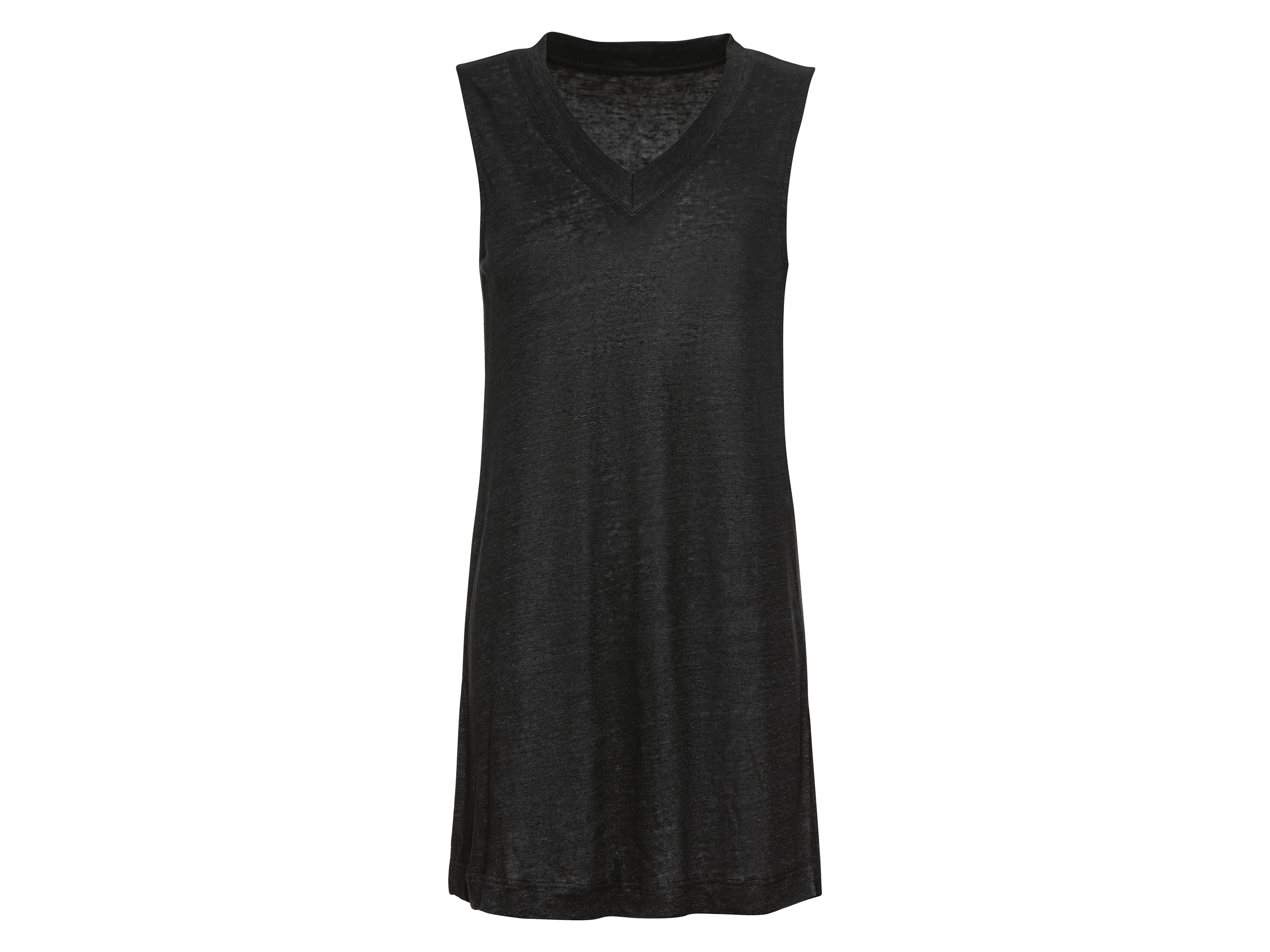 esmara Top damski z lnem S 36/38, Czarny