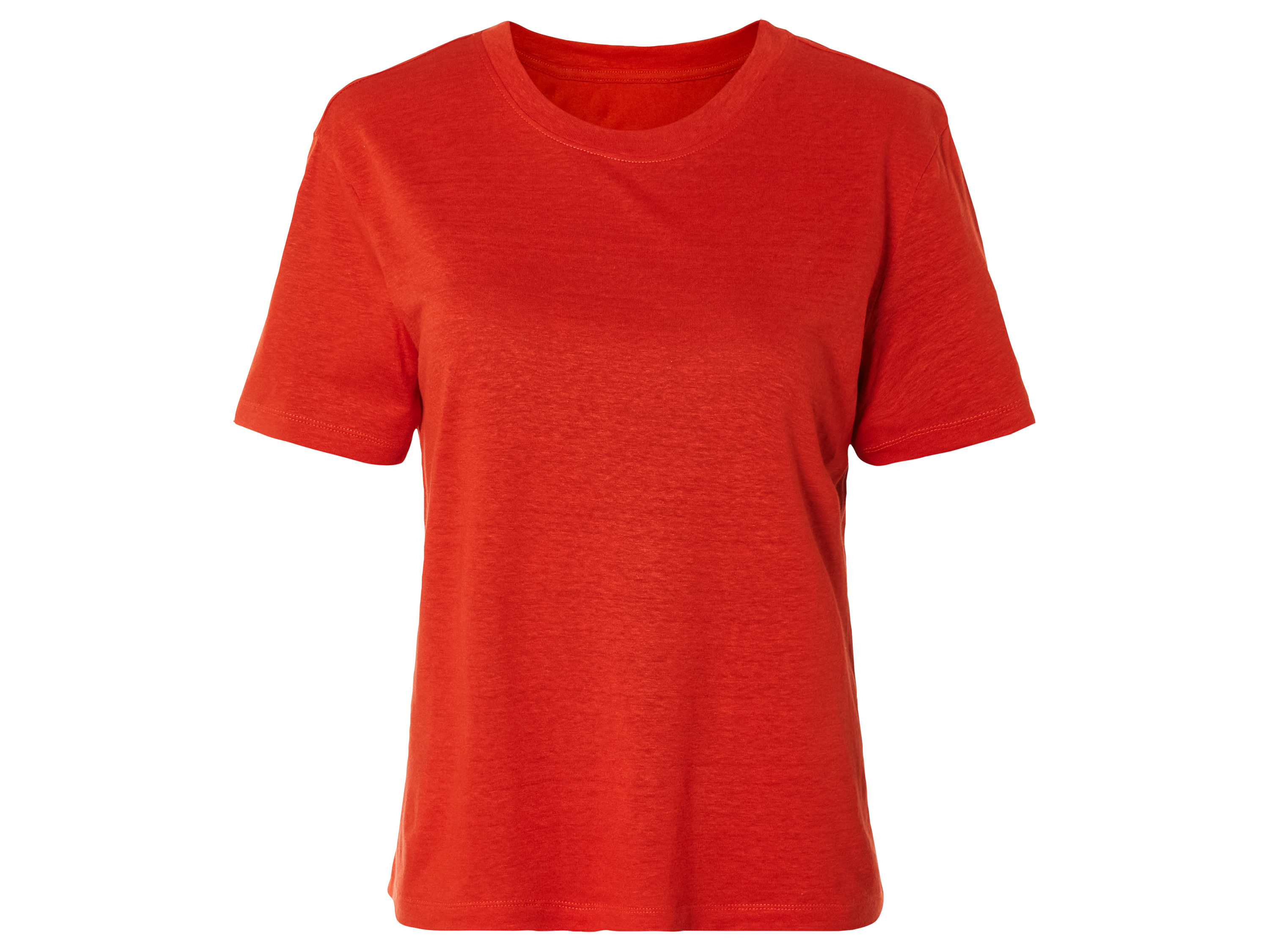 esmara T-shirt damski z wiskozą i lnem Czerwony, L44/46