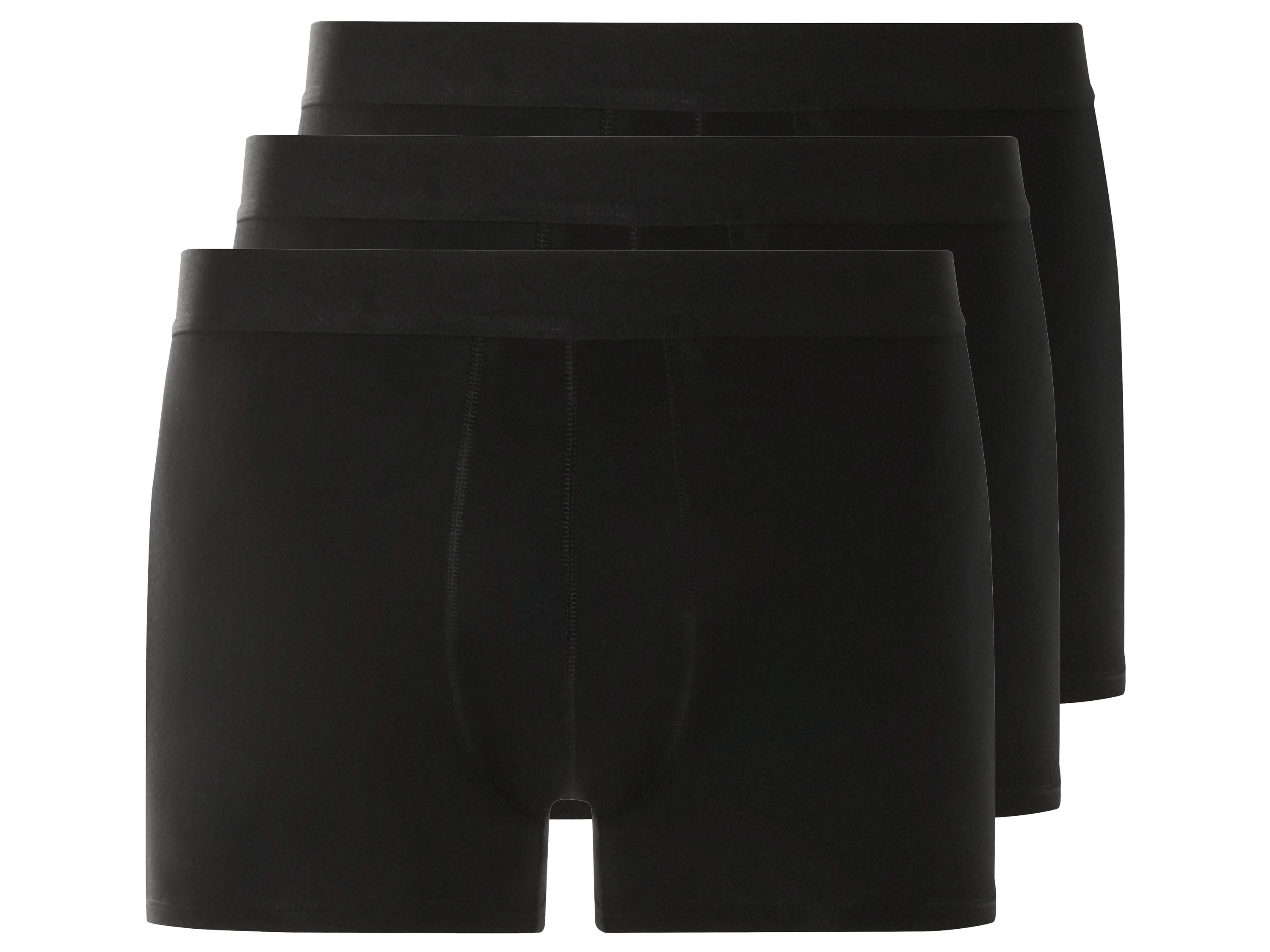 Livergy Bokserki męskie z bawełny, 3 pary 8/Xxl, Czarny