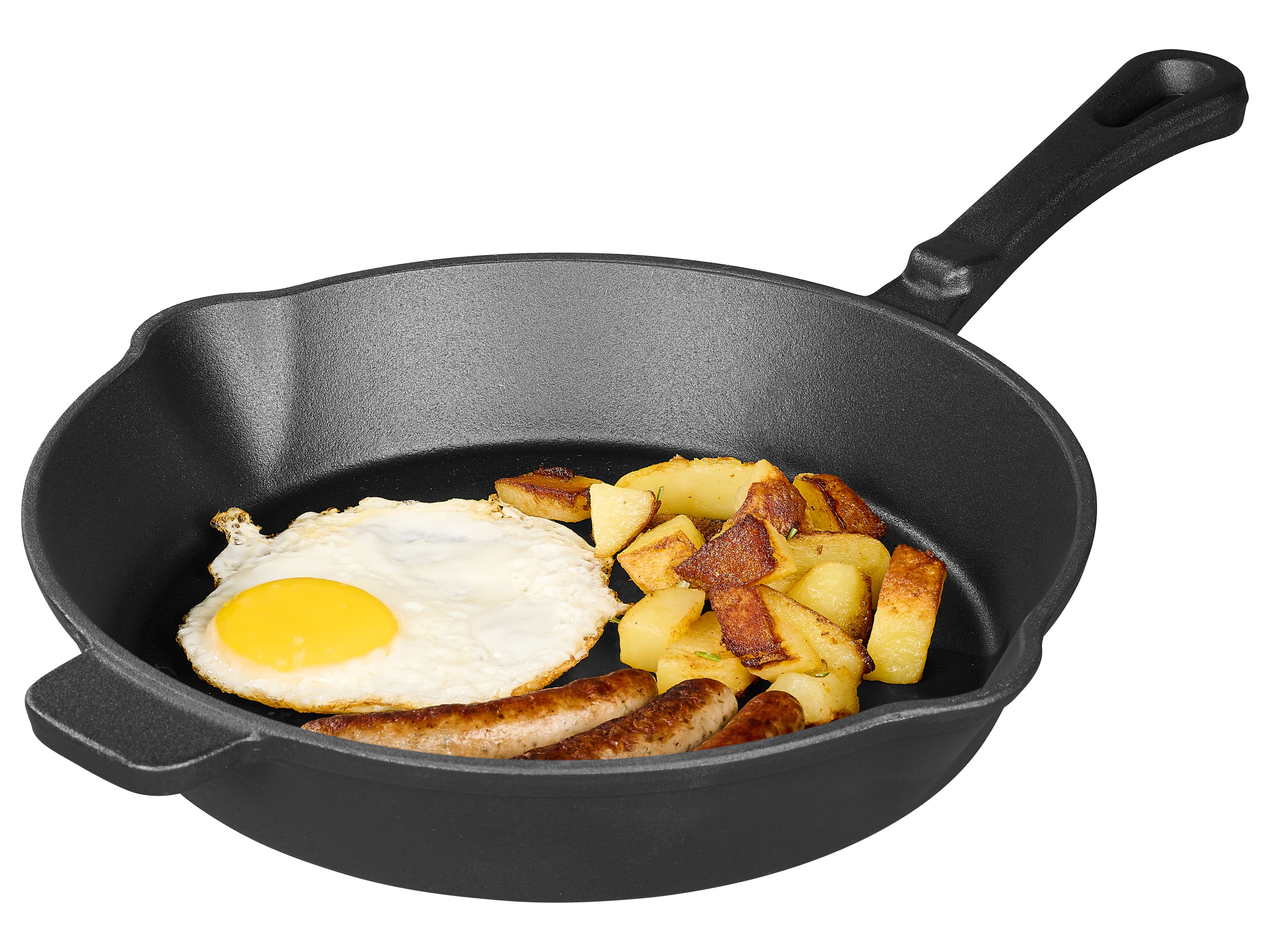 Grillmeister Żeliwna patelnia grillowa, 25 cm Okrągły