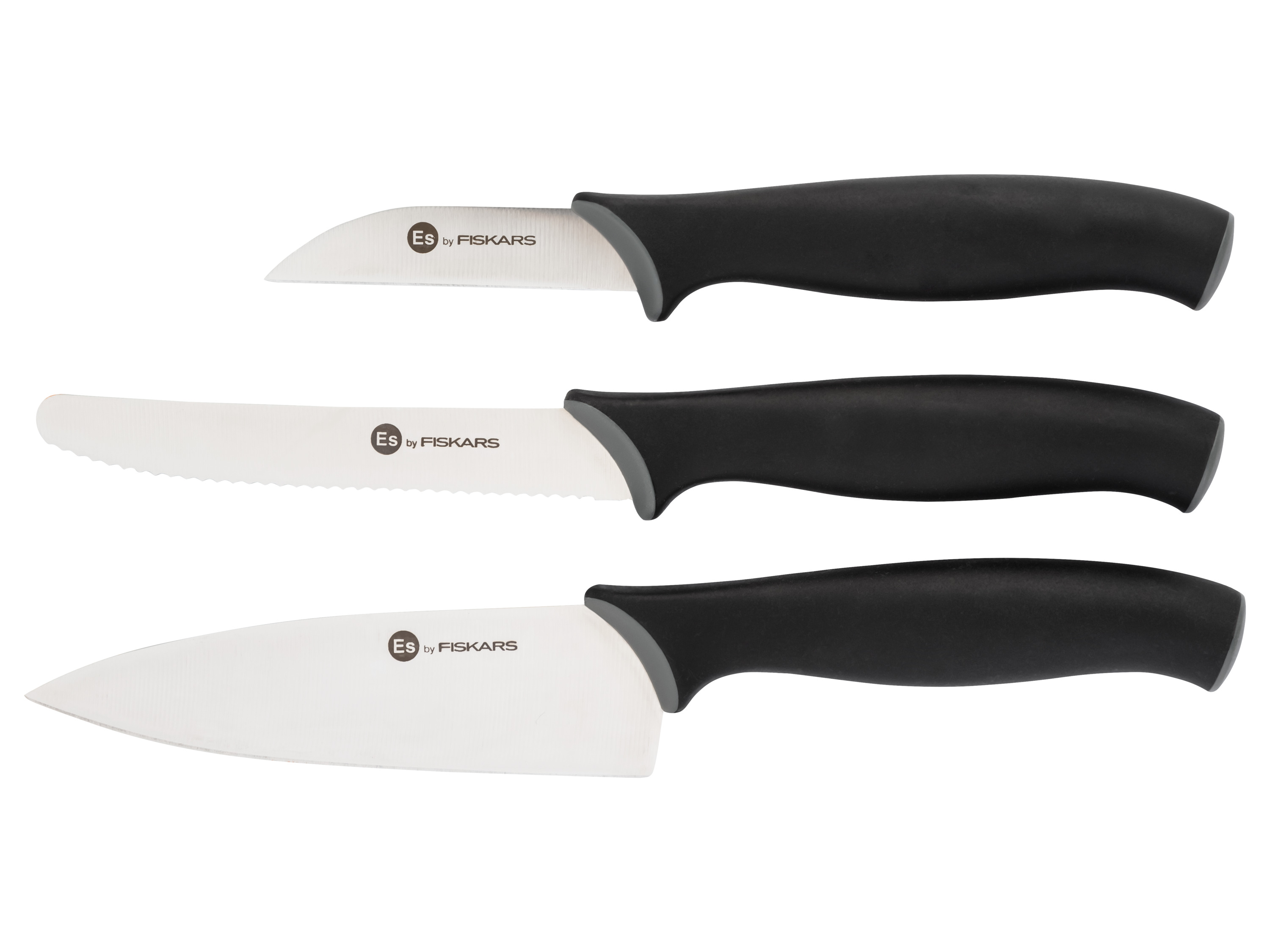 Fiskars Zestaw 3 noży, 2 rodzaje Uniwersalny