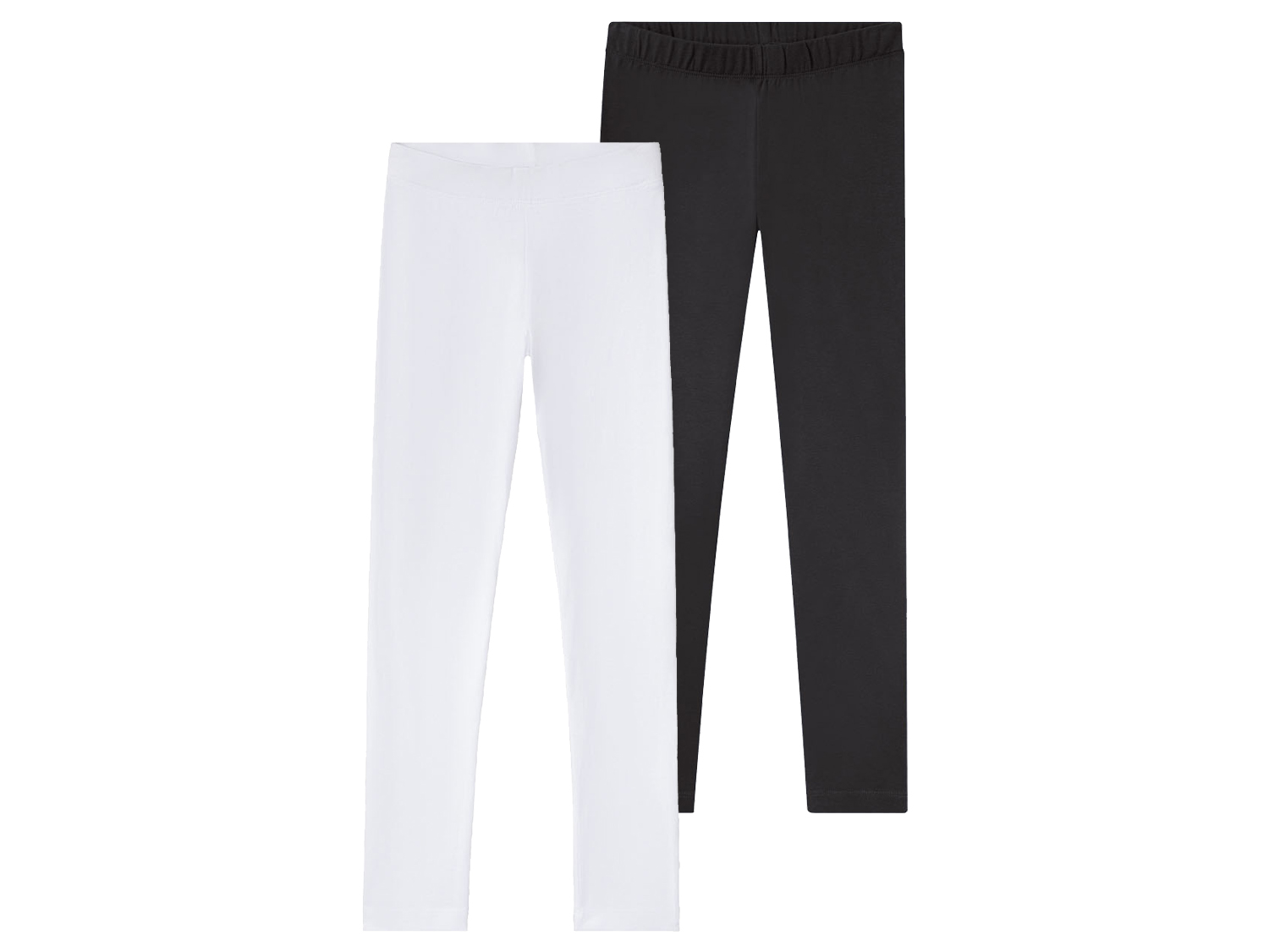 pepperts! Legginsy dziewczęce z bawełną, 2 pary 158/164, Czarny/ biały