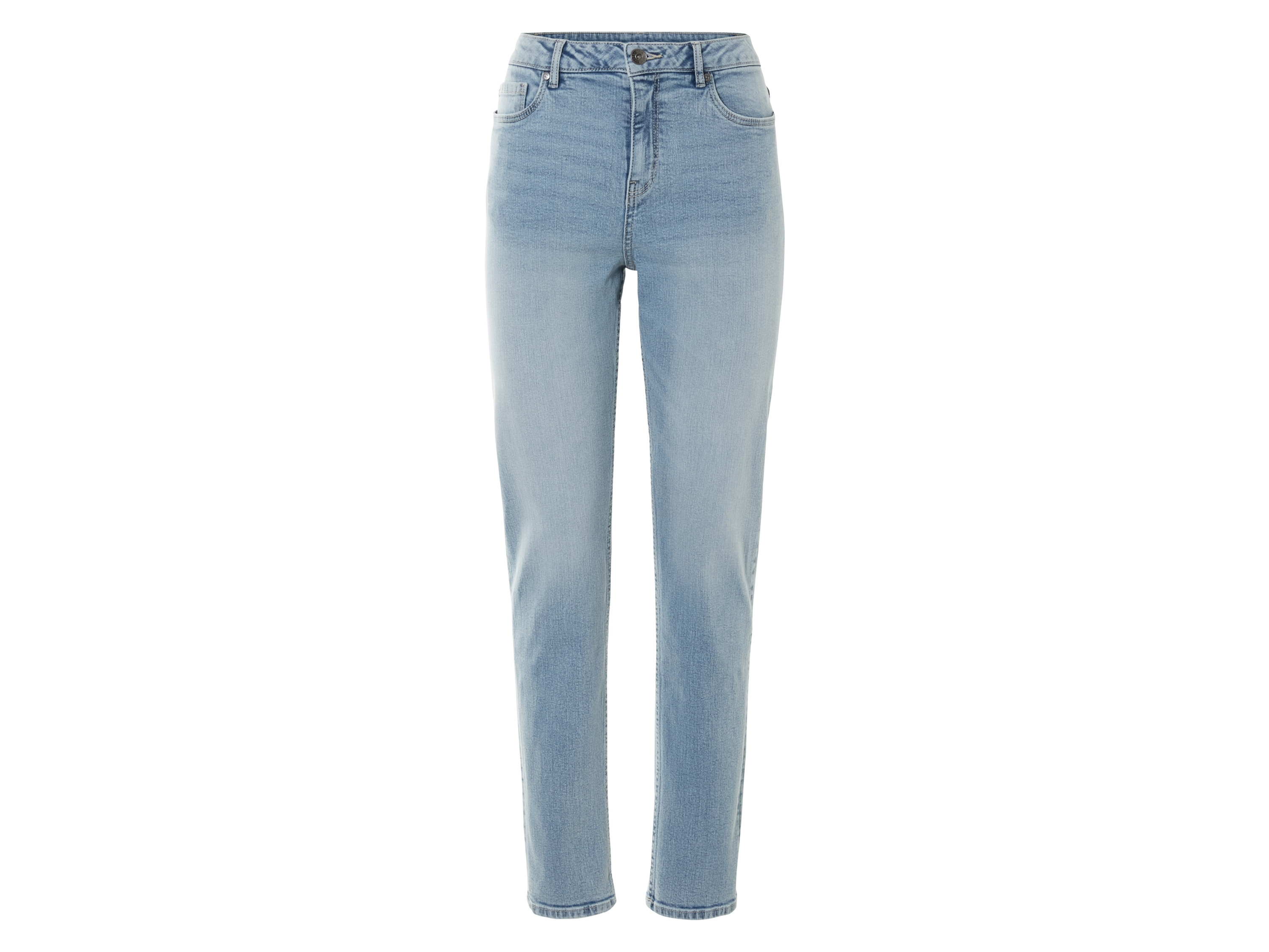 esmara Jeansy Straight Fit damskie z bawełny Light blue denim, 44 regularna długość