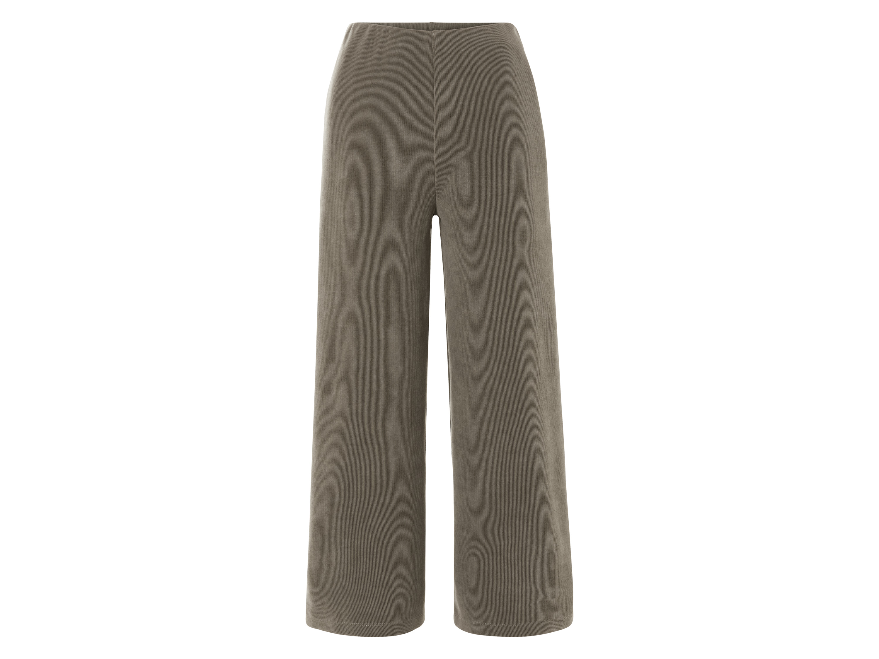 esmara Szerokie spodnie damskie o wyglądzie sztruksu Khaki, S 36-38