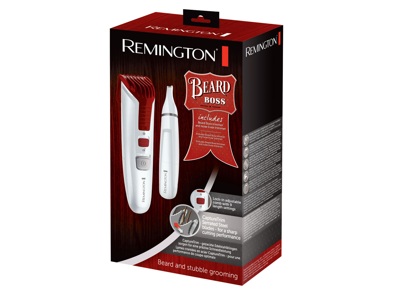 Remington Zestaw upominkowy Beard Boss - maszynka do brody i trymer do nosa i uszu