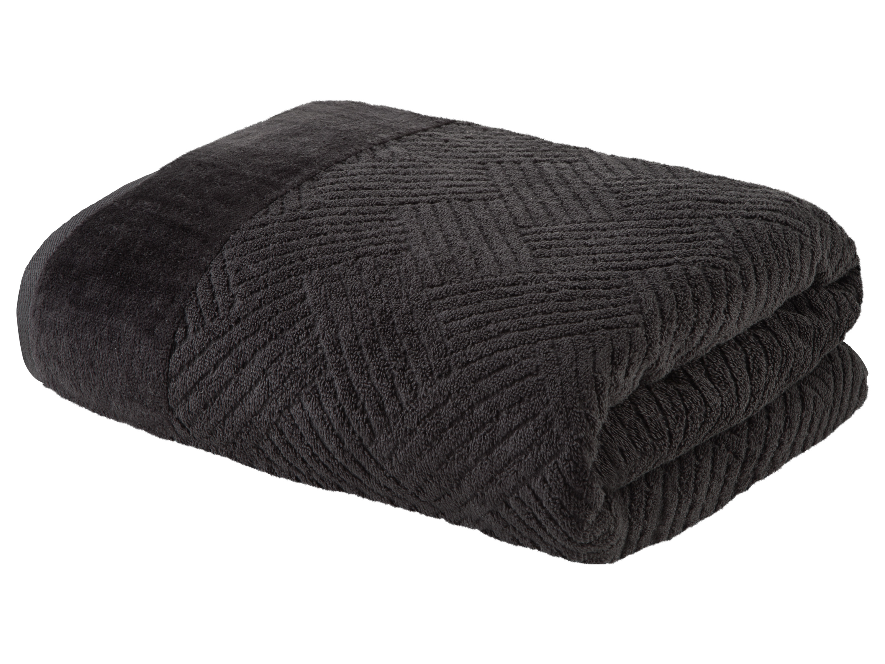 Livarno home Ręcznik frotte, 100 x 150 cm Czarny