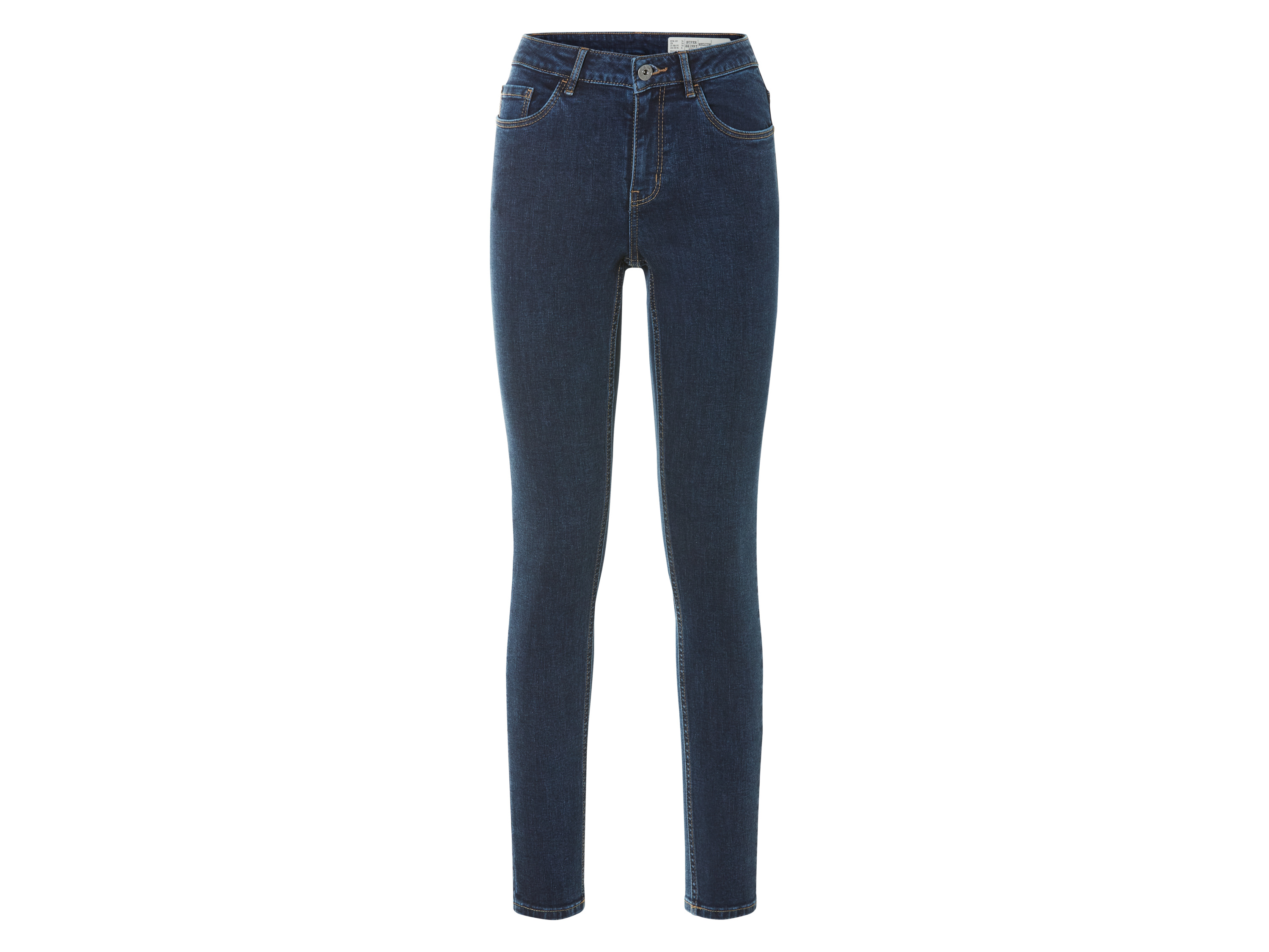 esmara Jeansy damskie z bawełną, Super Skinny Fit 44 kurze Länge, Ciemnoniebieski