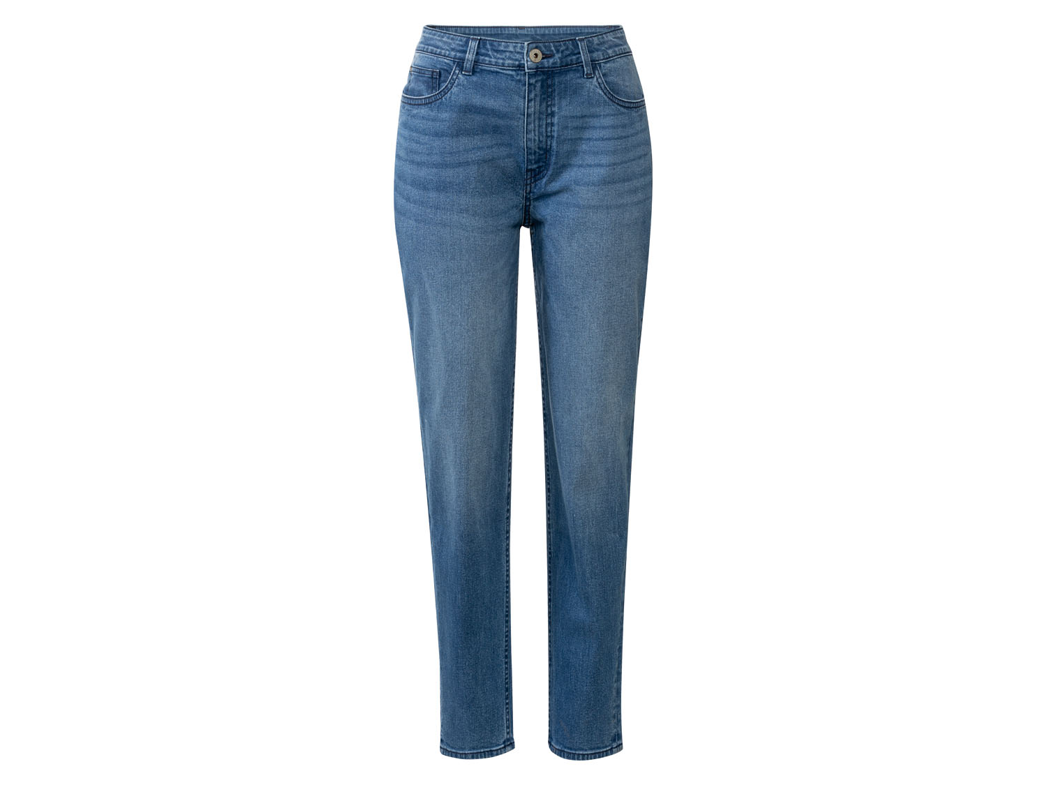 esmara Jeansy damskie szerokie z bawełną, mom fit 44, Niebieski