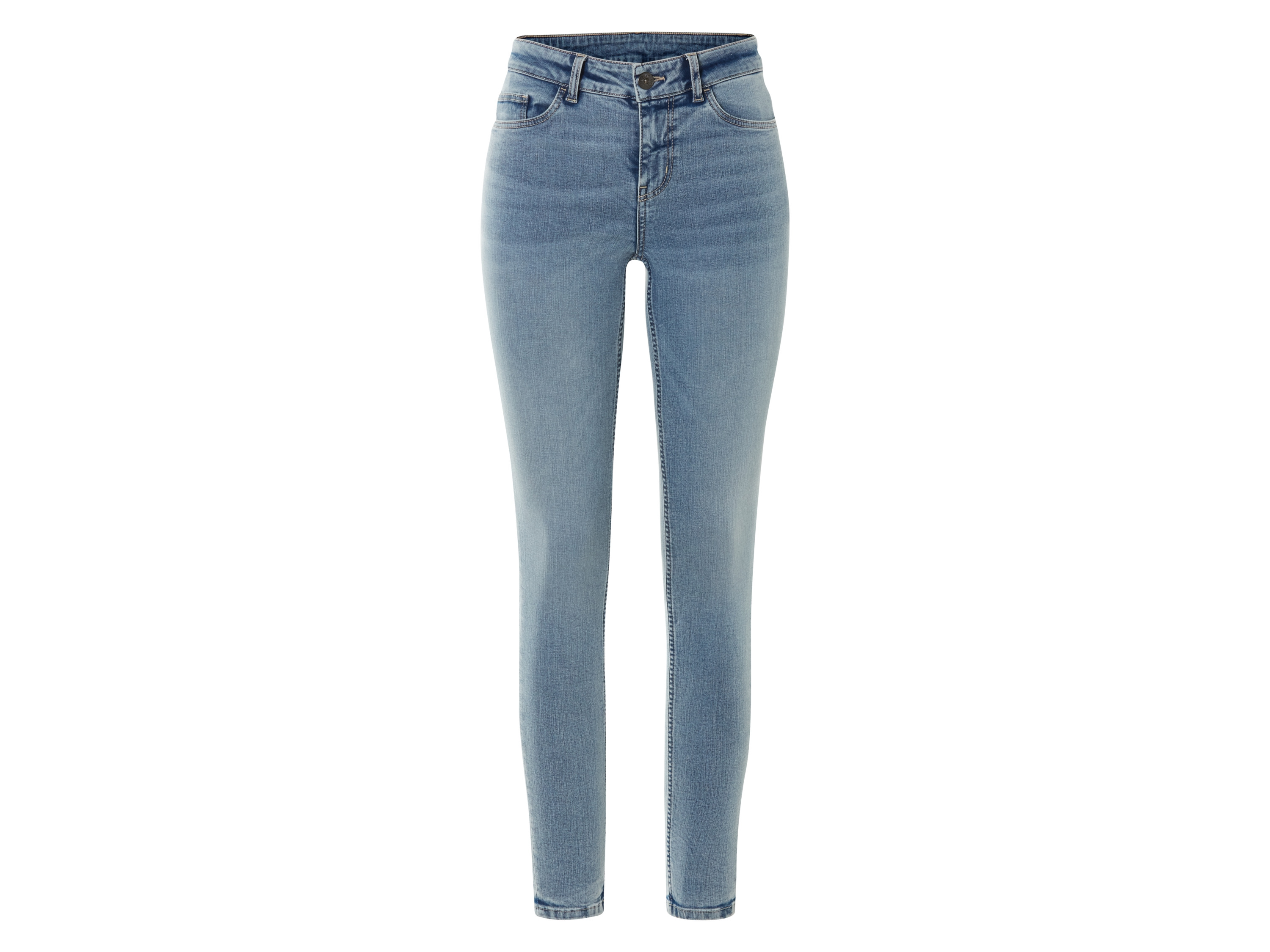 esmara Jeansy damskie z bawełną, Super Skinny Fit Jasnoniebieski, 44