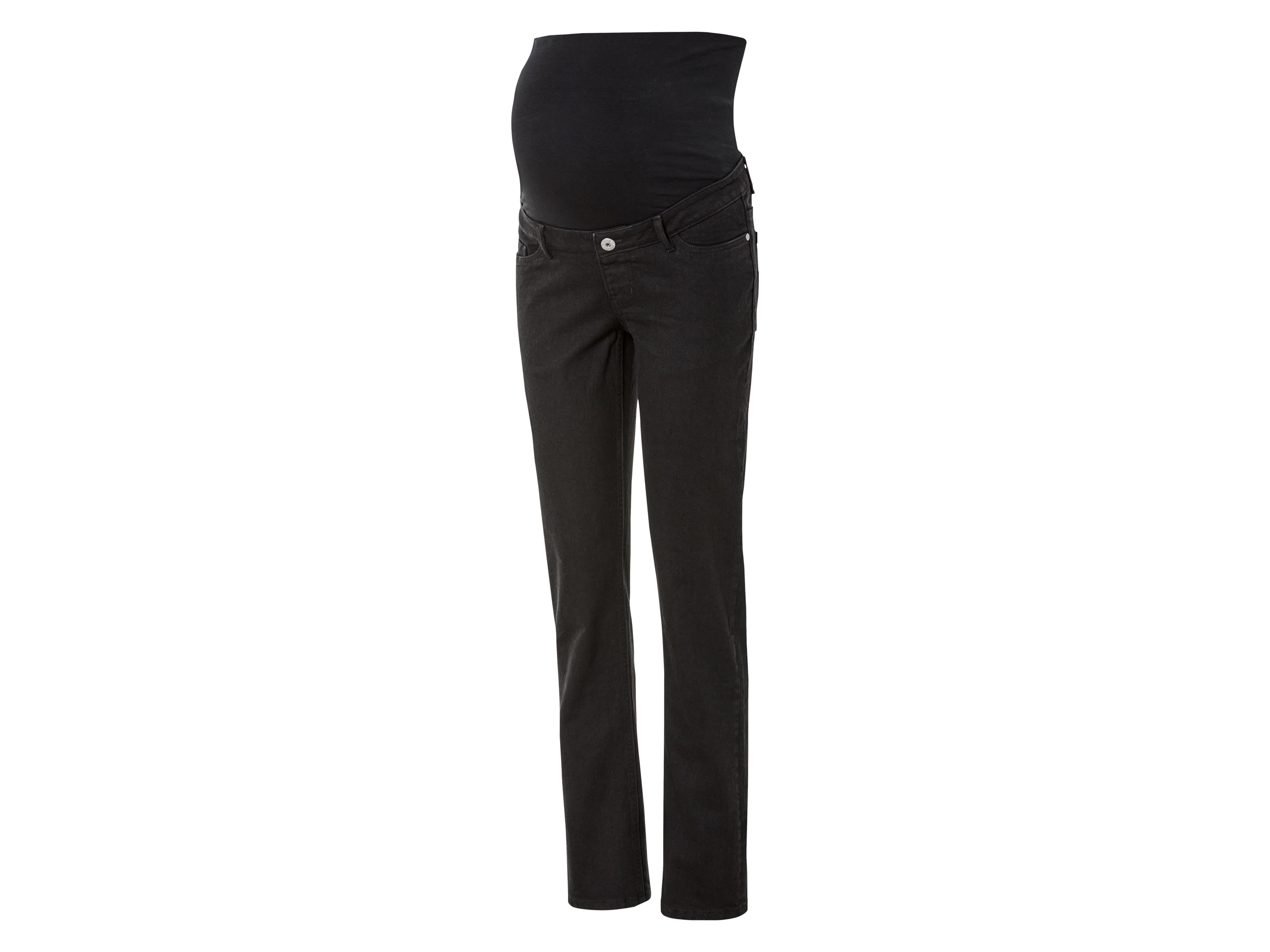 esmara Jeansy ciążowe damskie, straight fit 44, Czarny