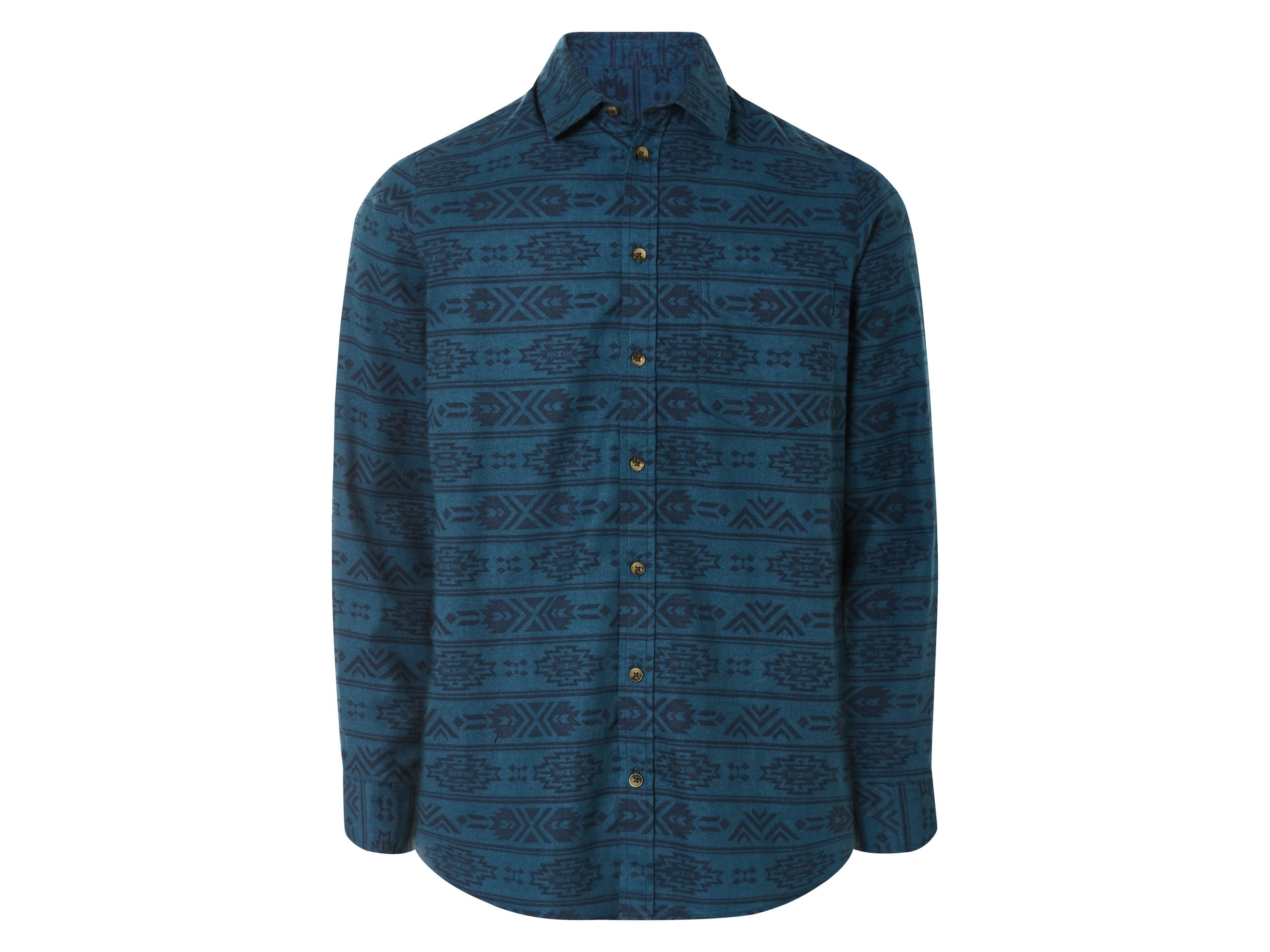 Livergy Flanelowa koszula męska casualowa Xl43/44, We wzory/niebieski/navy
