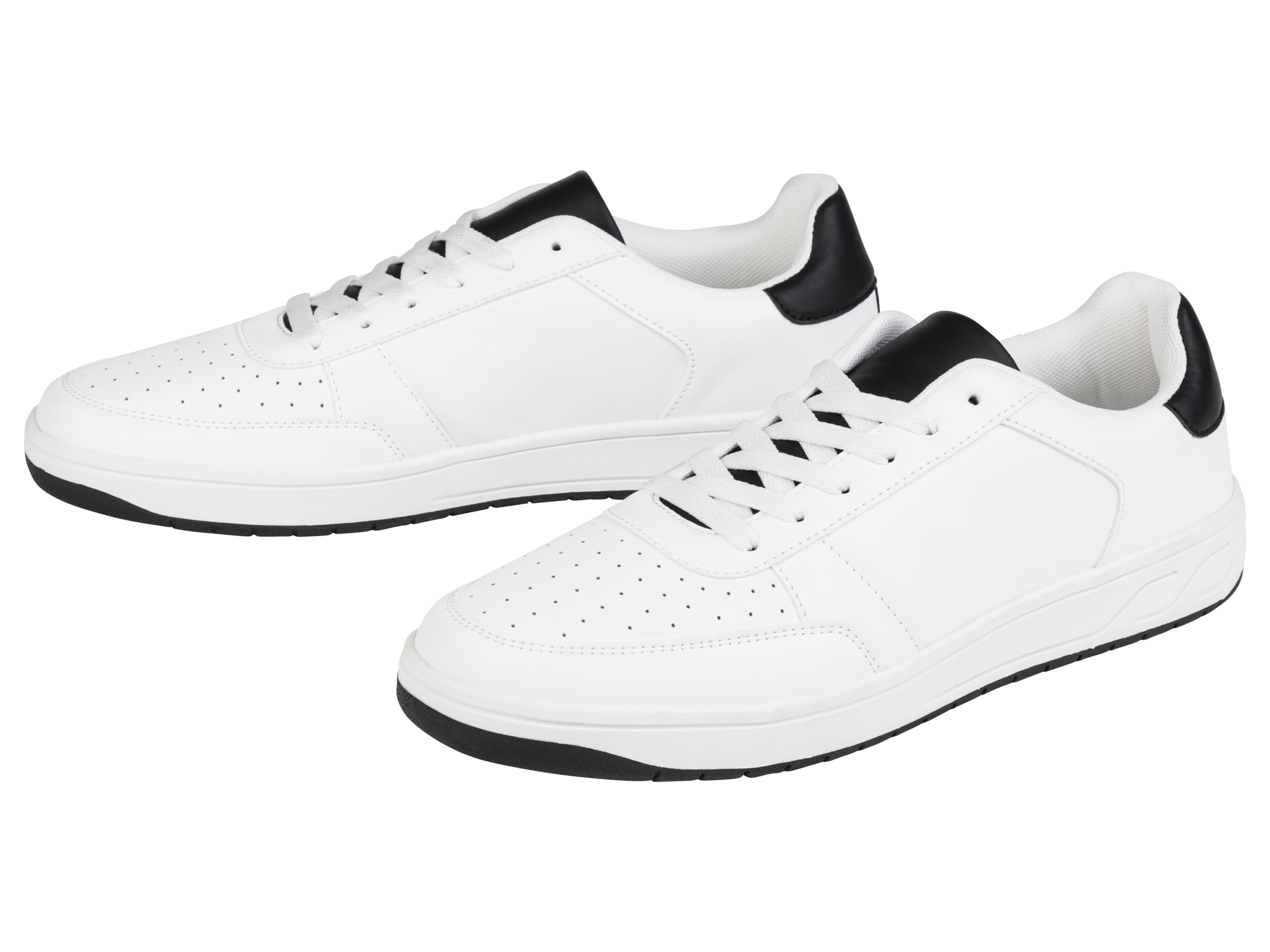 Livergy Buty sneakersy męskie Biały/ czarny, 44
