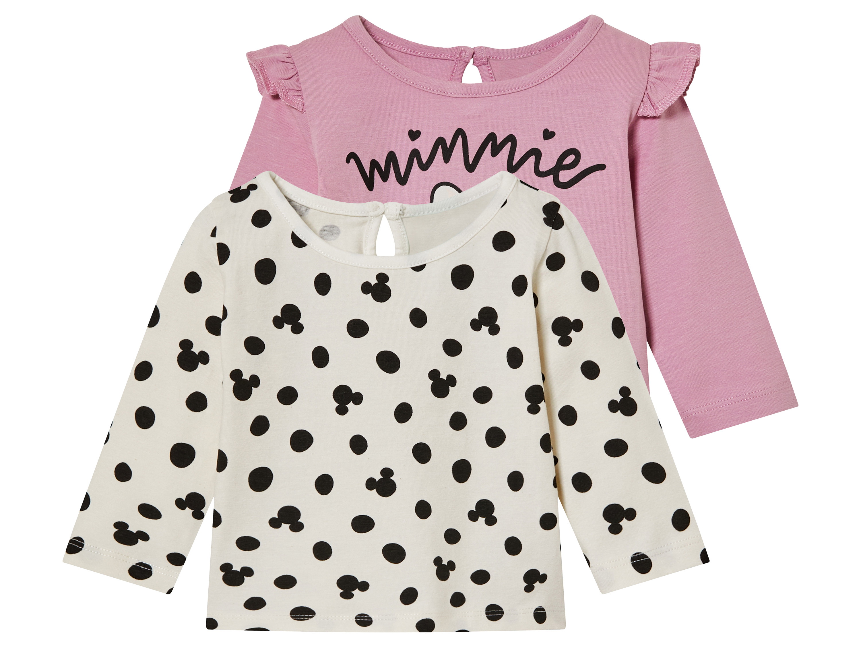 Koszulki dziewczęce z kolekcji Disney, 2 sztuki Myszka Minnie, 86/92