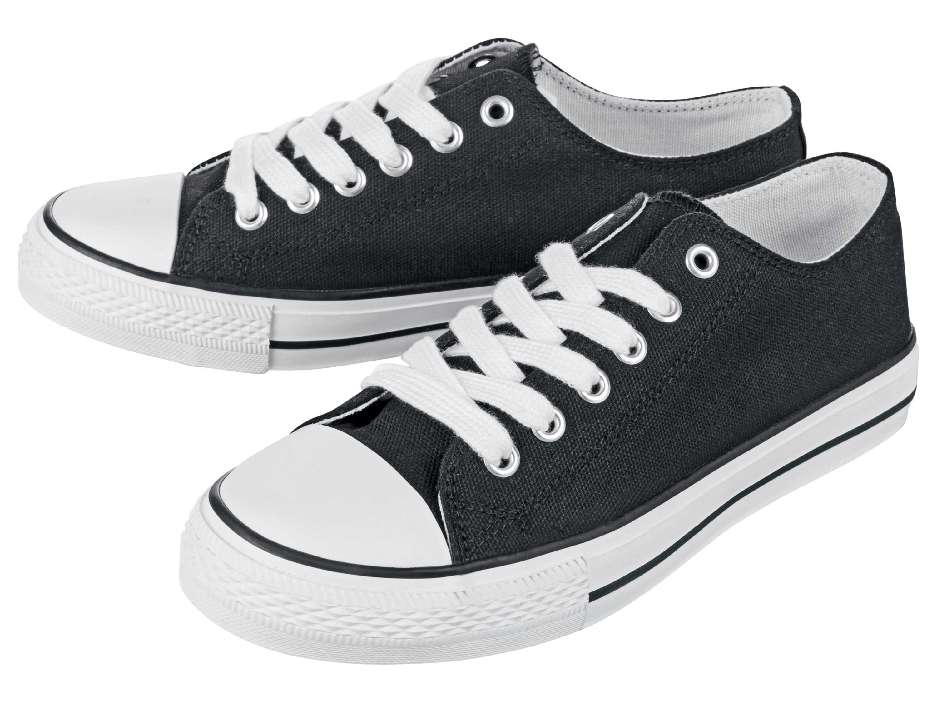 Sneakersy damskie / męskie z bawełną Czarny, 45