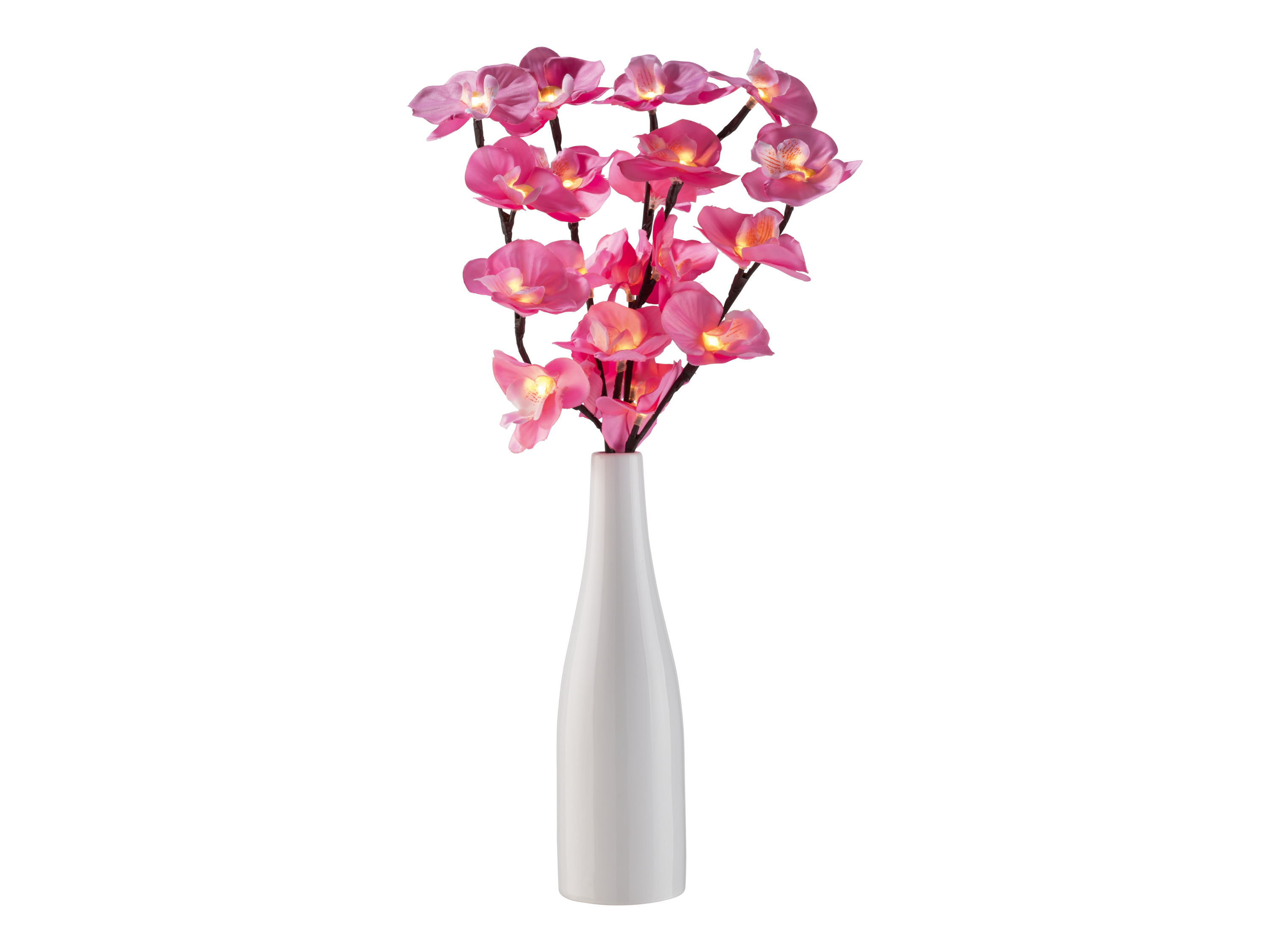 Livarno home Wazon dekoracyjny z gałązką Led, ceramiczny kwiat orchidei, różowy