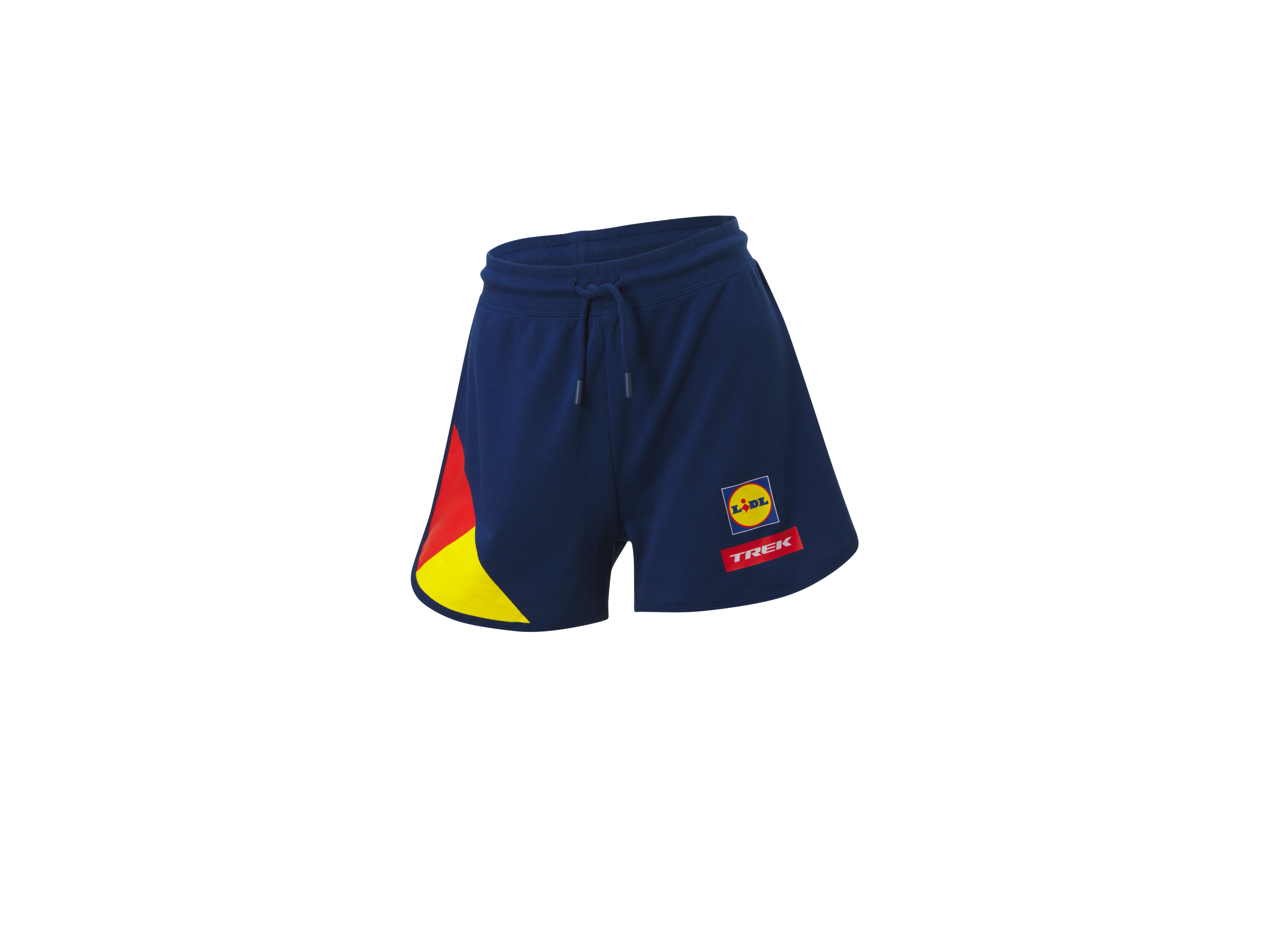 Crivit Szorty dresowe damskie z kolekcji Lidl-Trek Granatowy/czerwony/żółty, L44/46