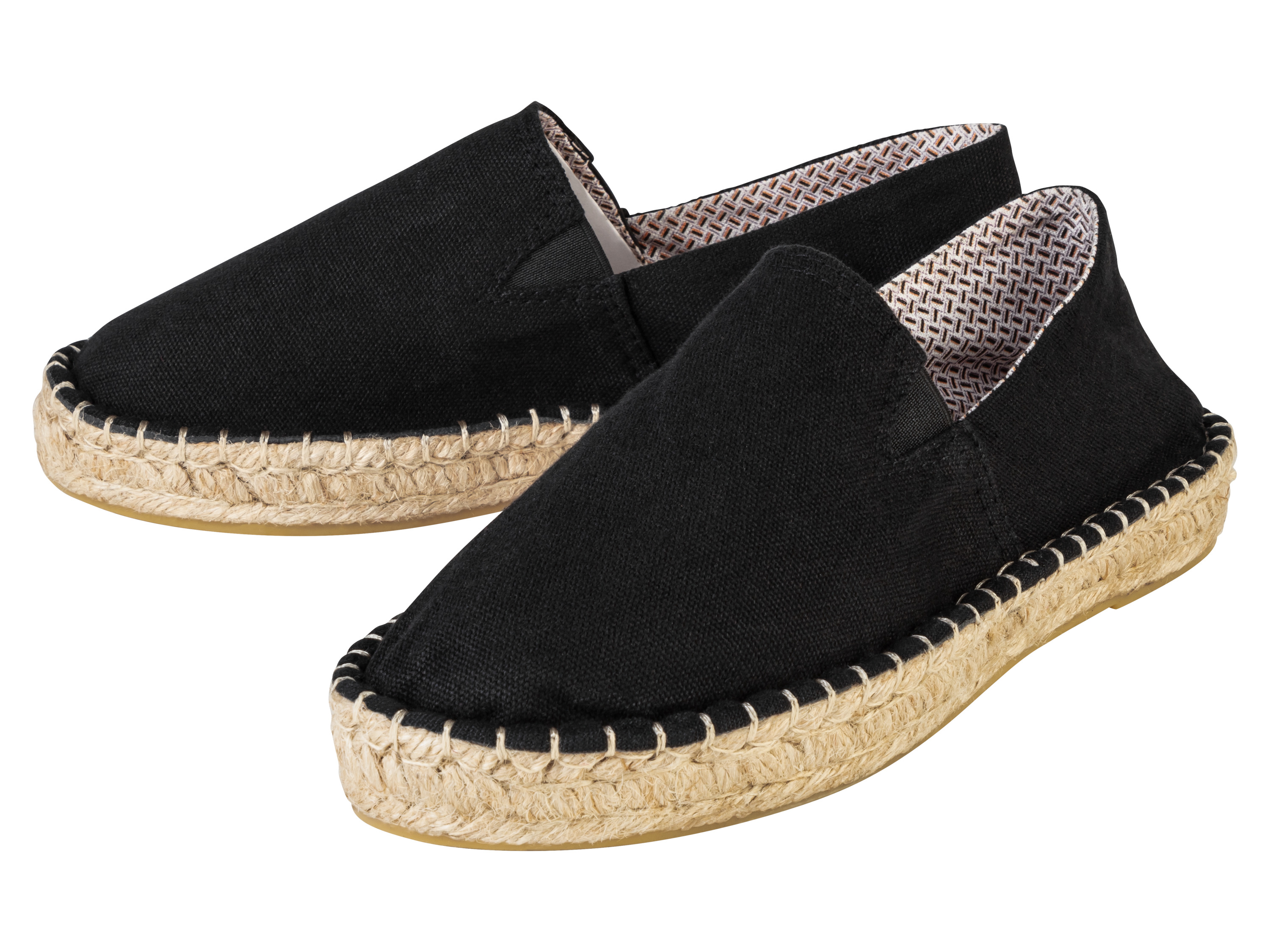 esmara Espadryle damskie z bawełną 36, Czarny