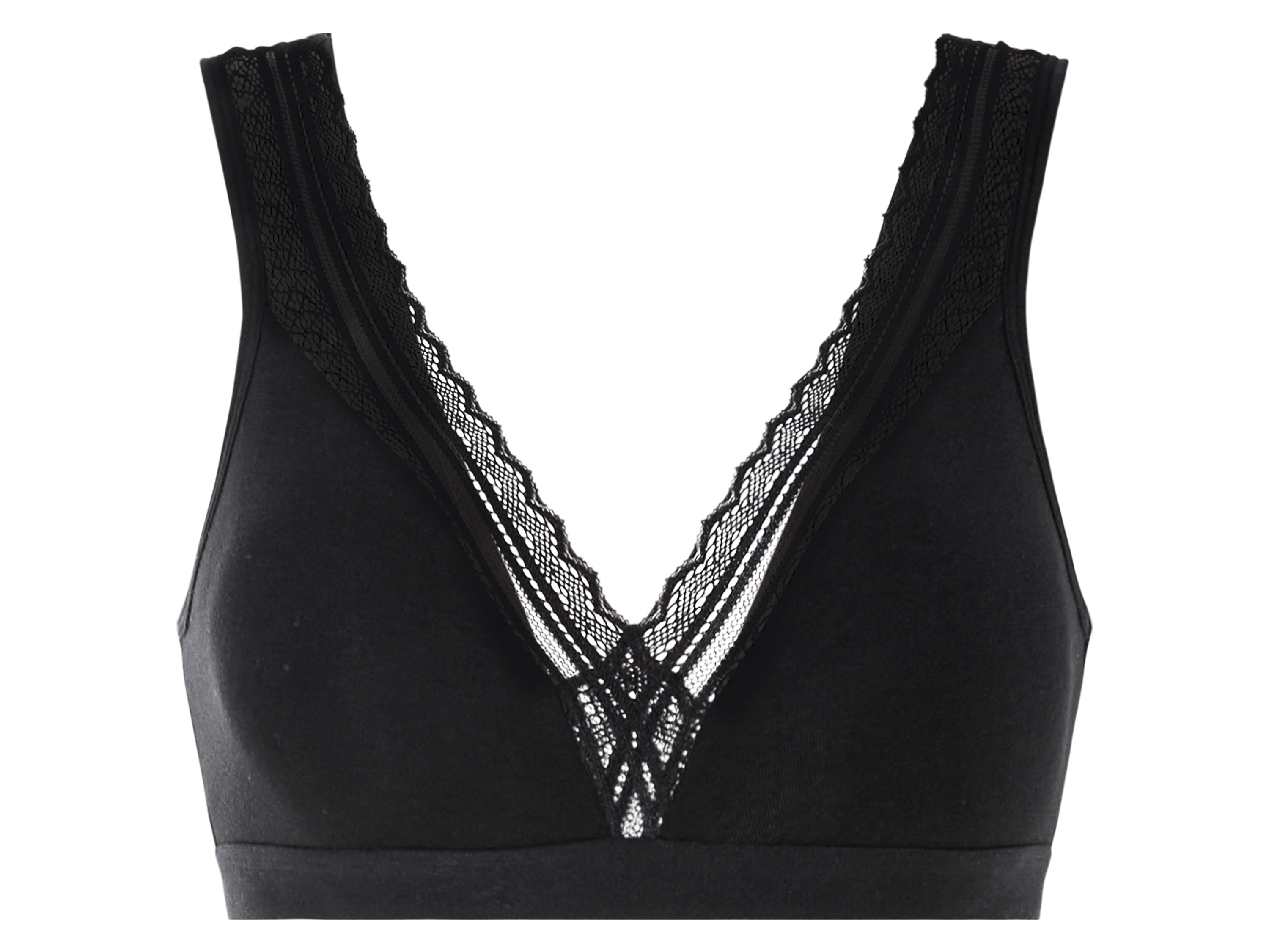 esmara Biustonosz bralette damski z koronką Czarny, S36/38