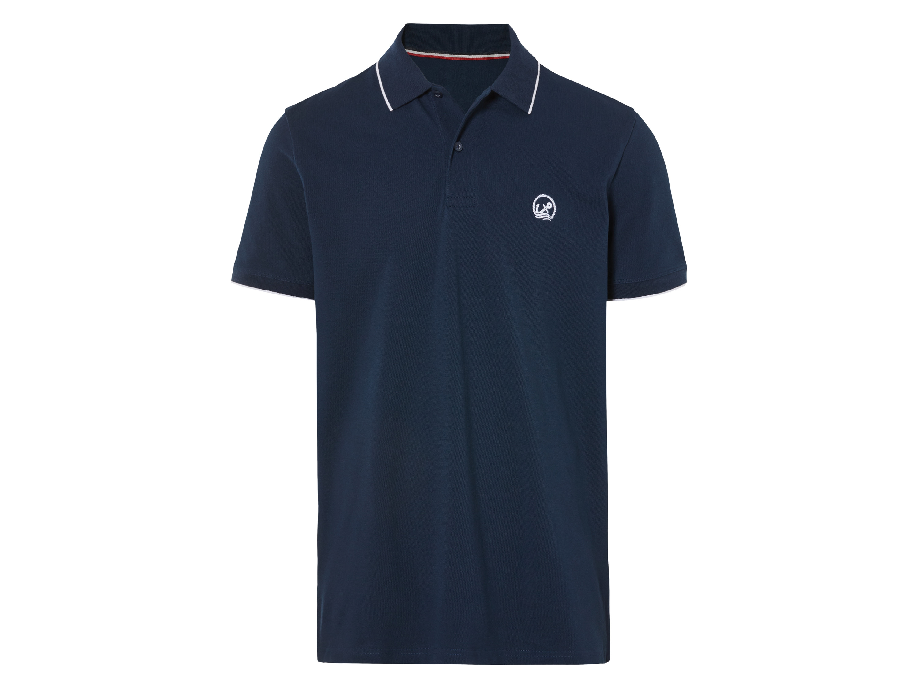 Livergy T-shirt polo męski z bawełny Granatowy, M 48/50