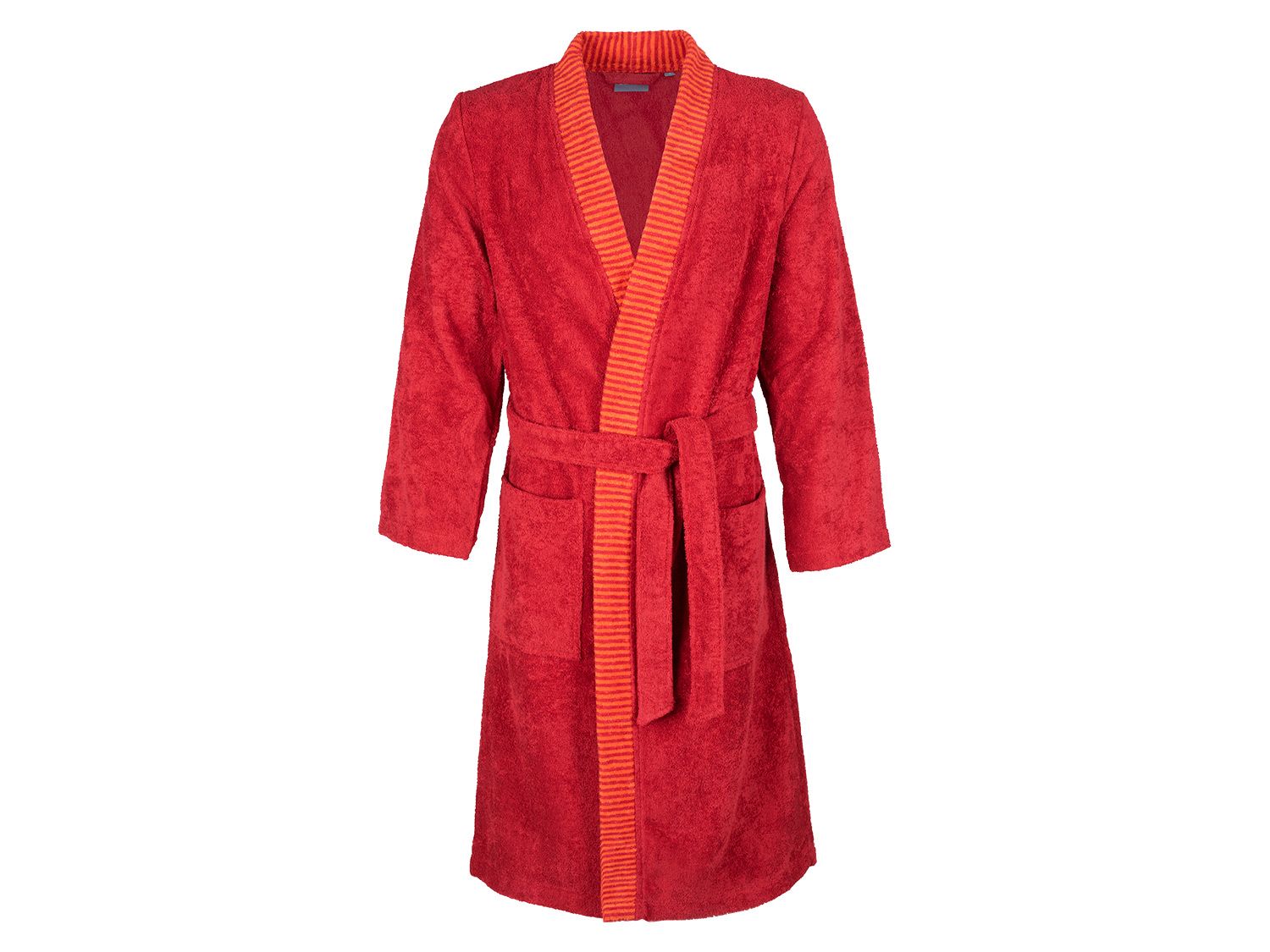 Egeria Szlafrok męski Bruno w bawełny, w stylu kimono Czerwony, M